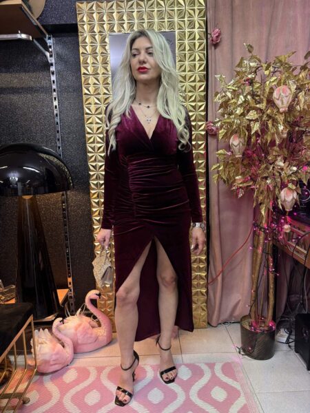 VELVET BORDO DRESS